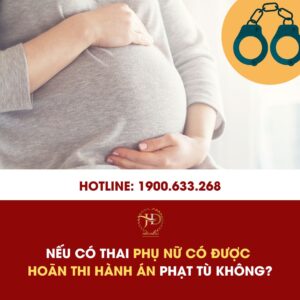 Nếu Có Thai Phụ Nữ Có Được Hoãn Thi Hành Án Phạt Tù Không?