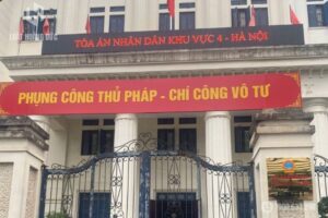 Trụ sở TAND khu vực 4 - Hà Nội.